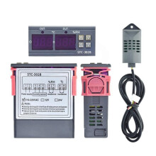 STC-3028 Dual Digital Temperature Humidity Controller 110-220V Thermoregulator Thermostat for Incubator Heating Cooling
