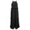 Abito lungo boho da donna, tinta unita nera, taglia L 5