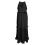 Abito lungo boho da donna, tinta unita nera, taglia L 3