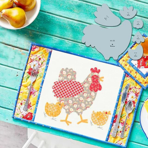 Chicken Quilting Template Set Acrylic Ruler Stencil 1