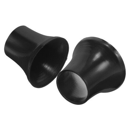 Black Rubber Umbrella Tip Covers 2 Pcs 2