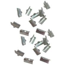 Ribbon Clamps Crimp Ends Bail Connector for Bracelet DIY
