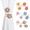 Flower Curtain Tiebacks Metal Rope Holdbacks 4 pcs 7