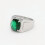 Round Multicolor Stone Ring Stainless Steel Unisex Red Size 8