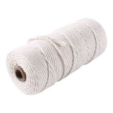 Macrame Cotton Cord 3mm with Macrame Beads Wooden Rope Wooden Rod with Hooks for Plant Wall Hangers Macrame Kit