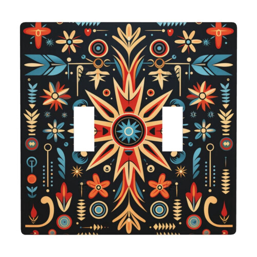 Double Toggle Wall Plate Light Switch Cover Southwest Black