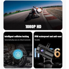 Videocámara para Conducción de Motocicletas, 1080P HD, para Casco de Bicicleta Eléctrica de Montaña, Cámara para Exteriores, Caja Negra.