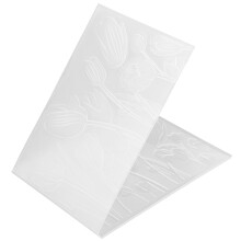 Card Embossing Stencil Plastic White Blossom Design 1 Set