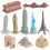 Famous Landmark Miniature Models Set 10 Pieces 1