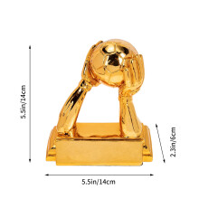 Football Trophy Replica Resin Gold Decor 1 pc