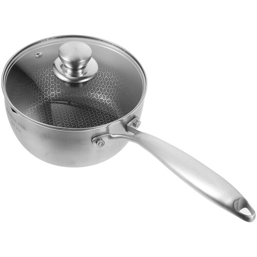 Stainless Steel Nonstick Saucepan with Lid 2.5 Quart