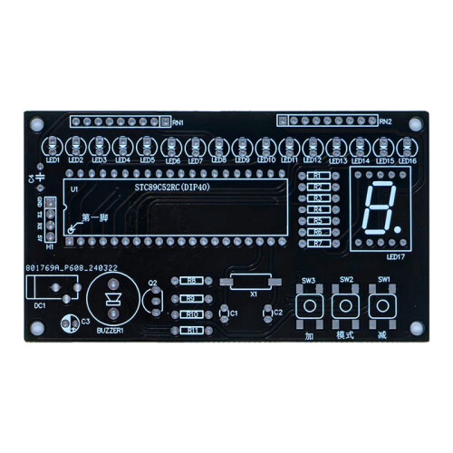 Adjustable Speed Music Flowing Light Kit, DIY Electronic Soldering Training Set, Microcontroller LED Circuit Board