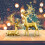 Gold Reindeer Sculptures Resin 2 pcs 3