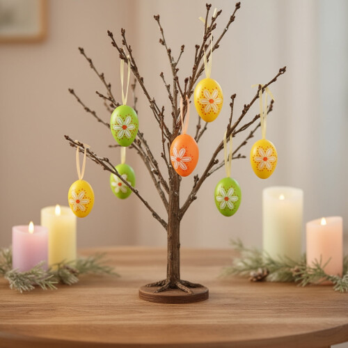 Easter Eggs Assorted Colors 6 Pcs 1