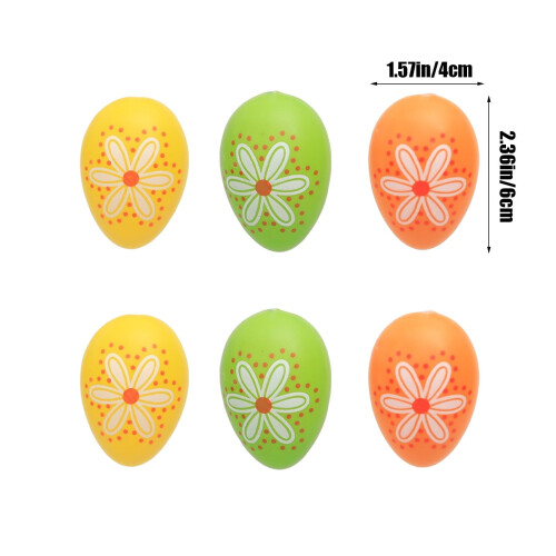 Easter Eggs Assorted Colors 6 Pcs 2
