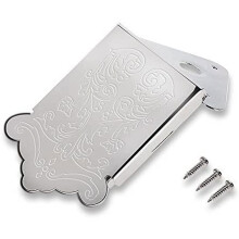 Mandolin tailpiece silver with cover and screws