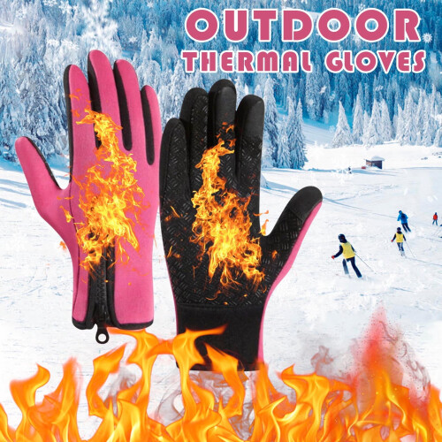 Waterproof Windproof Thermal Gloves Fleece Lined Touch