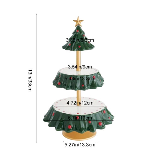 Christmas Cupcake Stand Tree-Shaped Resin Bowl 1 Piece 2