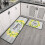 Lemon Kitchen Mats Set Crystal Velvet Black Edge 2 pcs 1