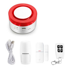 WIFI Tuya Home Security Siren Alarm Sound Strobe Flash Alert Wireless 433 Motion Sensor Door Detector Alexa Control (US)