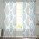 Sheer Curtains Grey Blue Olive Leaf 52x96 in Voile 2 Panels 1