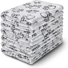 Pet Blanket Soft Fleece 6-Pack Paw Print
