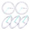 Mini Protractor Round Ruler 5 pcs 6