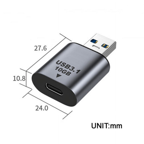 USB-C to USB-A Data Adapter 10 Gbps 1