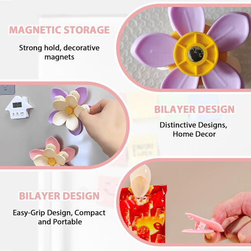 Flower Chip Clips Magnetic 2 Pack 2