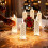 LED Crystal Candle Lights White Rose Shadow Flameless 1
