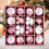 Hot Pink Christmas Ornaments Set 40PC Various Shapes 7