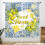Lemon Kitchen Curtains Retro Blue Tiles Fruit Leaves Design 1