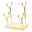 Bracelet Holder Display Jewelry Organizer Double Layer Stand Space Saving Stable Wooden Base 1
