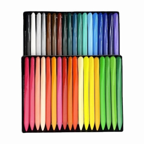 Triangular Plastic Crayons Non-Toxic Washable 36 Colors 1
