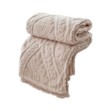 Butterfly Soft Warm Throw Blanket 78x90 in Beige Coffee
