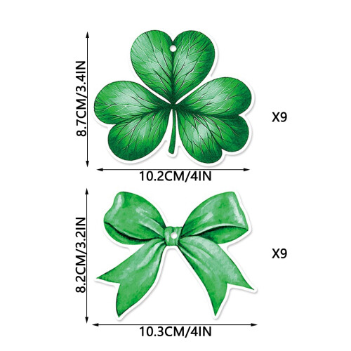 St. Patrick's Day Gift Tags Shamrock Theme 18 Pcs 2