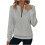 Women's Cable Knit Half-Zip Sweater V-Neck Long Sleeve 1