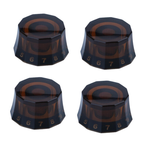 Guitar Knobs Brown 6mm Shaft 4 Pieces 1