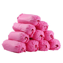 Disposable Pink Shoe Covers Nonwoven with Elastic Band 100
