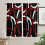 Geometric Circle Red Curtains for Living Room Kitchen 3