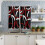 Geometric Circle Red Curtains for Living Room Kitchen 4