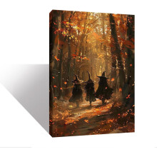 Halloween Posters Vintage Gothic Moonlit Fall Night Wall Art
