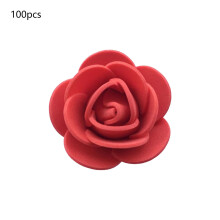 Red Foam Rose Stems Simulated Floral 100 pcs