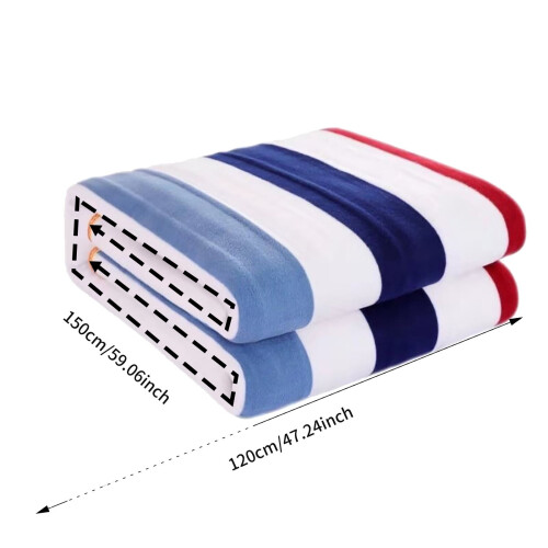 Electric Heated Flannel Blanket Lightweight Cozy 1-Pack 1