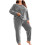 Women's Flannel Pajama Set Long Sleeve Plus Size 4