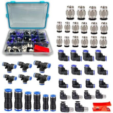 NPT Push-to-Connect Hose Fitting Kit Nylon 47-Piece