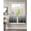 Sheer Curtains Black Wave Gradient on White 52x54 Inch 2