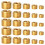 25Pcs Brass Pipe Plug Fitting,1/8 1/4 3/8 1/2 3/4Inch Male Internal Hex Thread Socket Pipe Plug Fitting Assortment Kit,C 1