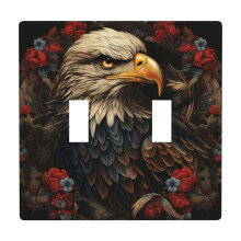 2-Gang Double Toggle Wall Plate with USA Navy Eagle and