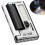 Magnetic Work Light USB-Rechargeable 5-LED 3 Modes 2